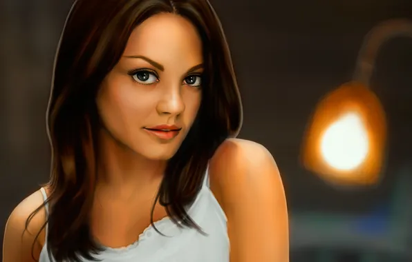 Picture girl, actress, art, Mila Kunis