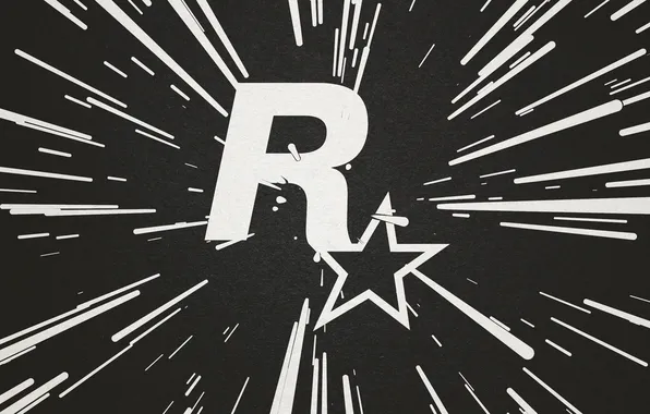 Logo, dark, rock, logo, star, rock, old