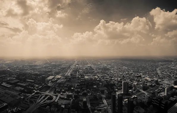 City, Sky, Black