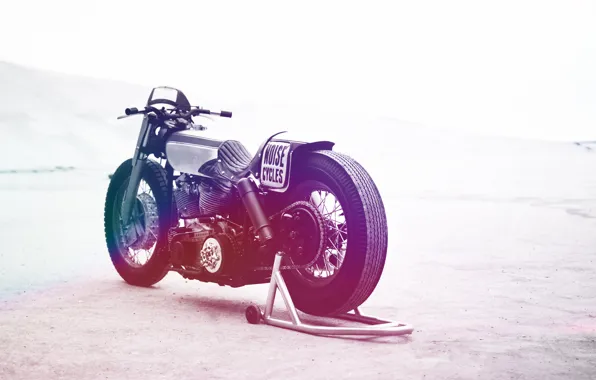 Picture motorcycle, custom, Harley-Davidson, panhead