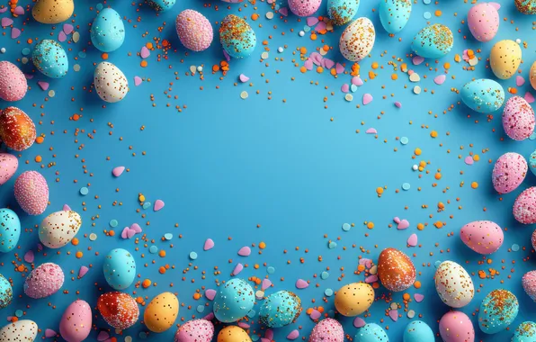 Holiday, eggs, spring, Easter, painted, eggs, AI art, neural network