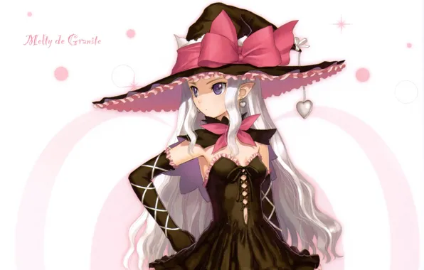 Hat, corset, elf, bow, lacing, gloves elbow, shining hearts, melty de granite