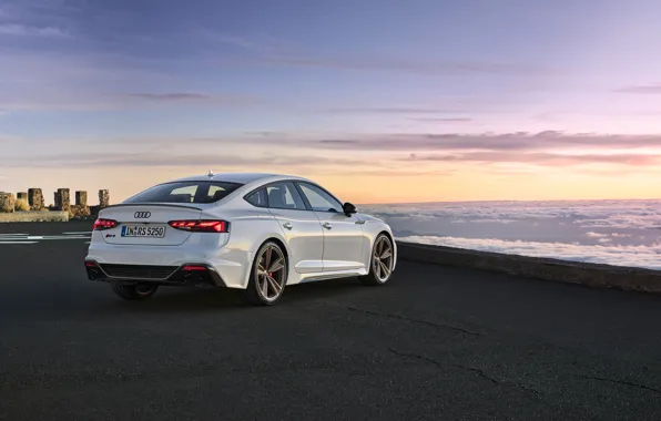 Sunset, Audi, the evening, rear view, RS5, Sportback, RS 5, 2020
