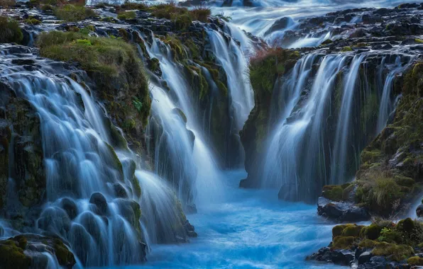 Squirt, waterfall, stream, Iceland
