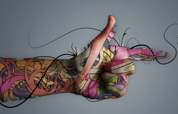 Picture style, hand, fingers, photo manipulation digital hand