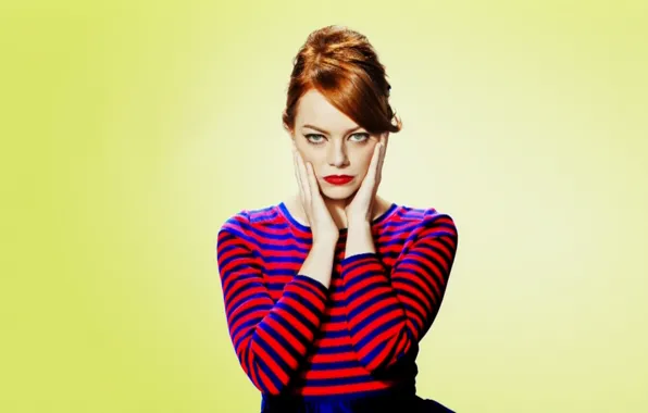 Look, girl, actress, red hair, Emma stone, emma stone
