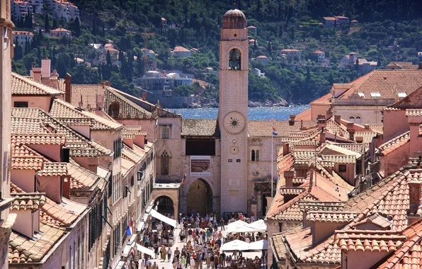 Tower, roof, Croatia, Dubrovnik, Dubrovnik