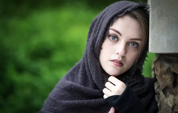 Look, girl, portrait, shawl, Imogen