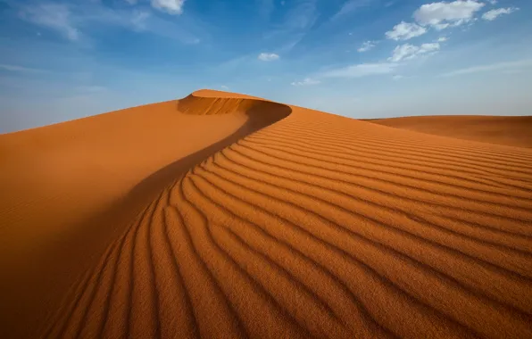 Sand, the sky, clouds, the dunes, desert, dunes