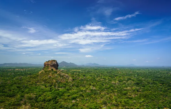 The sky, mountains, Sri Lanka, Sigiriya, Matale District, Central Province