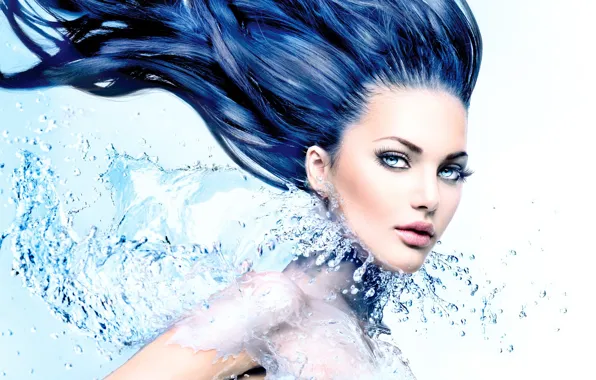 Picture water, splash, hair, look, effects
