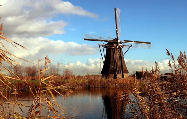 Mill, netherlands, tourism, holland, kinderdijk, wind mill