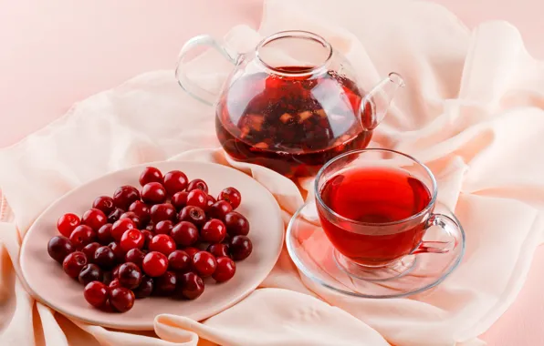 Tea, kettle, cranberry