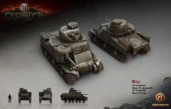 History, tanks, render, WoT, World of Tanks, M3 Lee