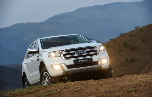 Picture light, mountains, Ford, Everest, 2015, XLT