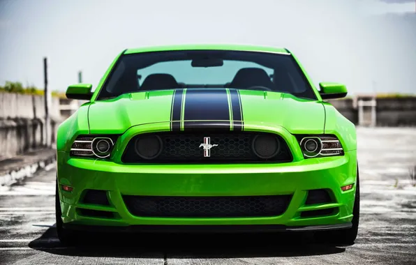 Picture green, mustang, Mustang, green, before, ford, Ford, boss