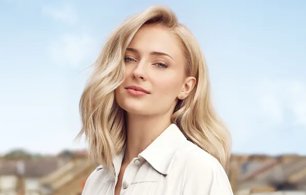 Look, girl, face, actress, blonde, beautiful, Sophie Turner