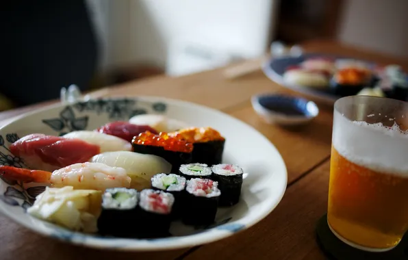 Fish, sushi, rolls