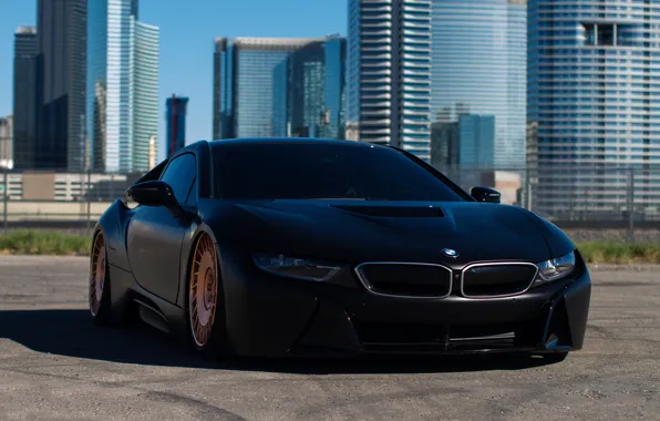 Picture BMW, wheels, black, matte, bronze