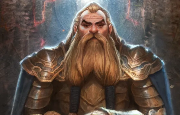 Picture fantasy, armor, art, dwarf