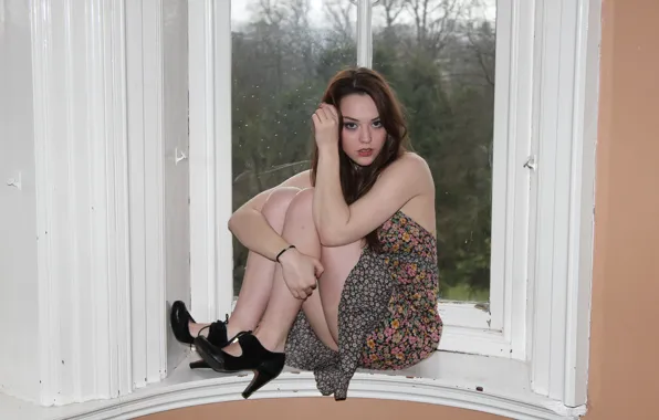 Girl, window, legs, Imogen