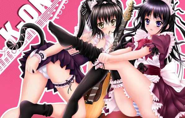 Sexy, lingerie, ass, pantsu, K-On, panties, thighhighs, long hair