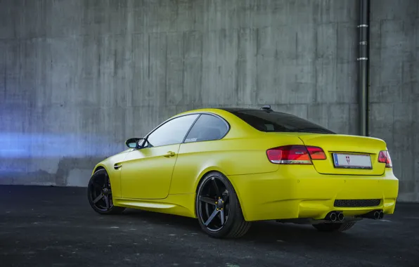 Picture BMW, Tuning, Bumper, BMW, Yellow, Drives, E92, Back
