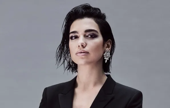 Picture portrait, look, face, earrings, makeup, girl, Dua Lipa