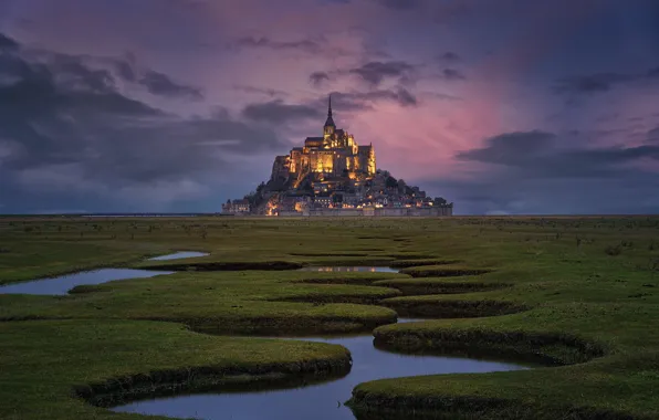 Picture fortress, fortress, Mont-Saint-Michel, Mont Saint-Michel, Antoni Figueras