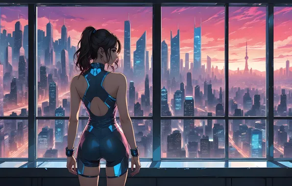 Future, skyline, window, tomorrows