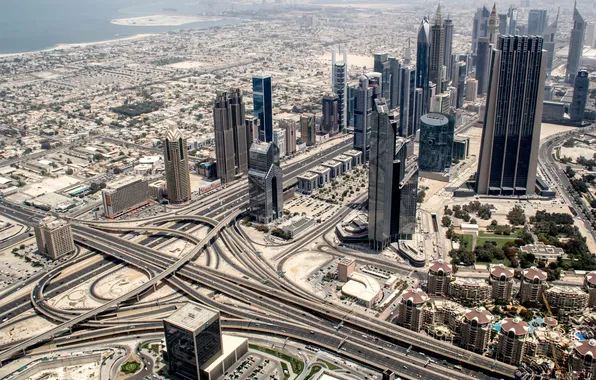 The city, desert, Dubai, UAE