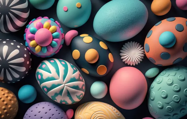 Picture background, eggs, colorful, Easter, happy, background, Easter, eggs