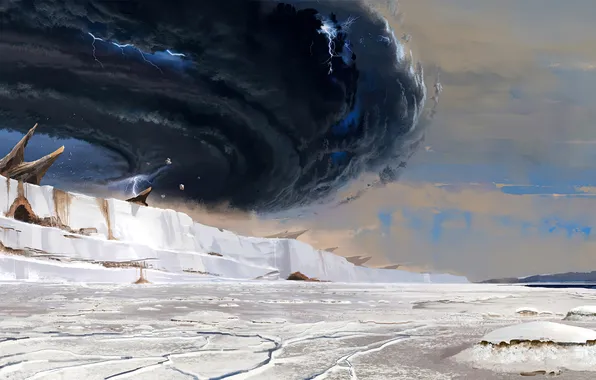 The game, art, Storm, Zipper, Hurricane, wasteland, Vagrus: The Broken Kingdoms