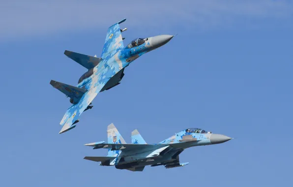 Picture fighter, Ukraine, Su-27, Su-27UB, Ukrainian air force