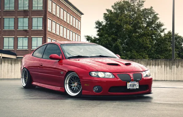 Picture red, tuning, stance, pontiac gto, Pontiac