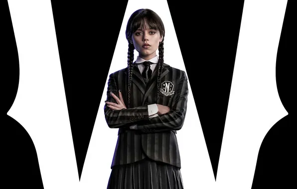 Pose, makeup, figure, the series, poster, Wednesday, Jenna Ortega, Jenna Ortega