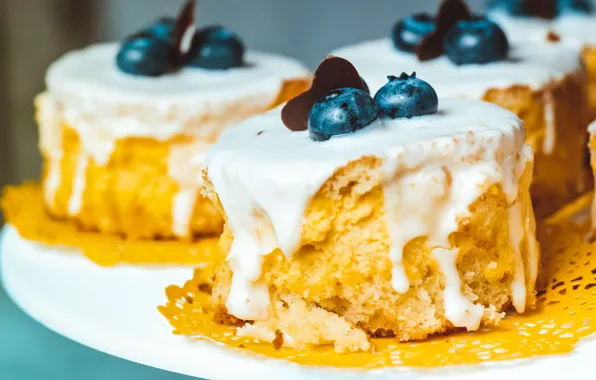 Picture food, blueberries, cake, cream, dessert, cakes, sweet, biscuit