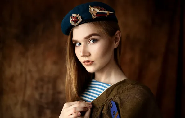 Picture portrait, form, sponge, takes, vest, Airborne, Masha, Ivan Losev