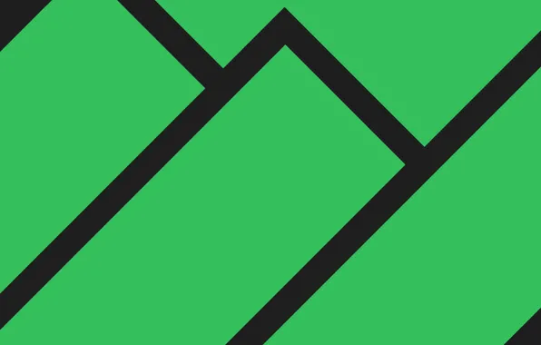 Minimalism, Strip, Green, Line, Manjaro Linux, Material Design, Flat