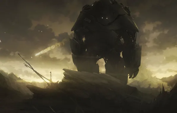 Rocks, Robot, iron