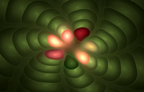 Light, color, spiral, the volume