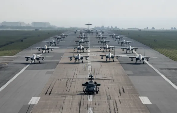 F-15, HH-60, AWACS, Kadena Air Base, US Air Force, KC-135, Stratotanker