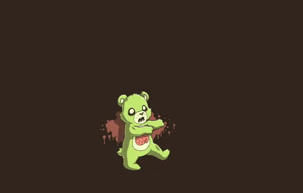 Picture blood, bear, zombies, brains, open mouth, zombear