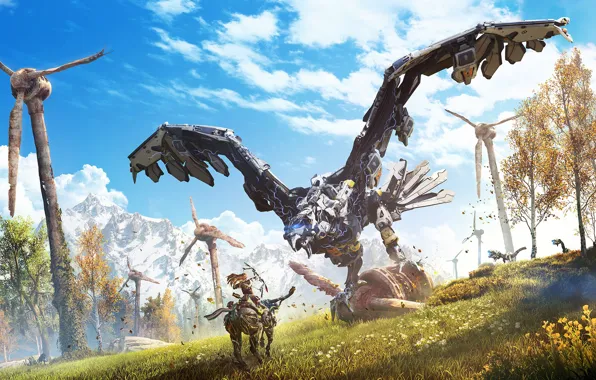 Sony, Art, PS4, Horizon: Zero Dawn, Aloy