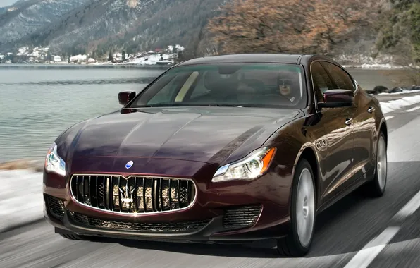 Picture road, Maserati, Quattroporte, the front