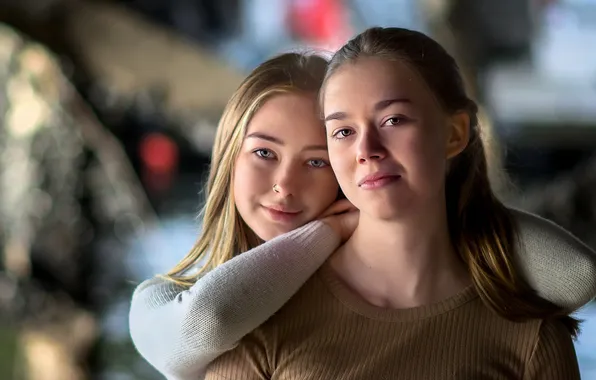 Eyes, smile, portrait, friend, bokeh