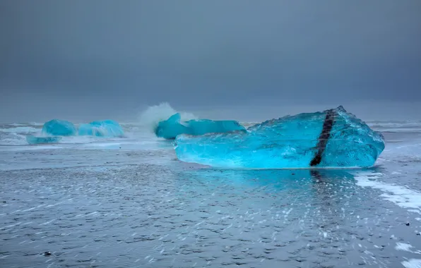 Ice, shore, Iceland