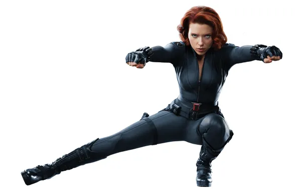 Picture girl, Scarlett Johansson, The Avengers, black widow