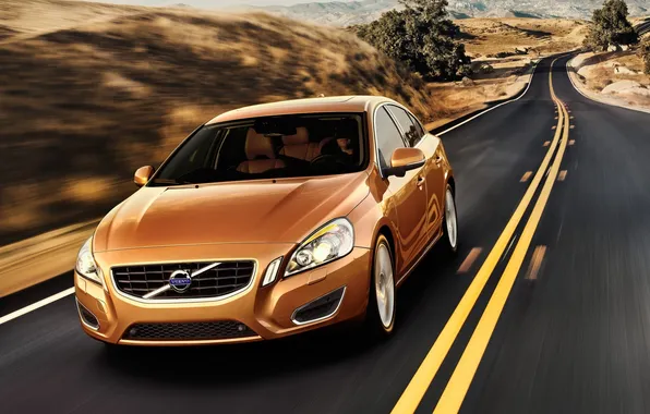 Road, auto, trees, auto, s60, volvo, Volvo, cars Wallpapers