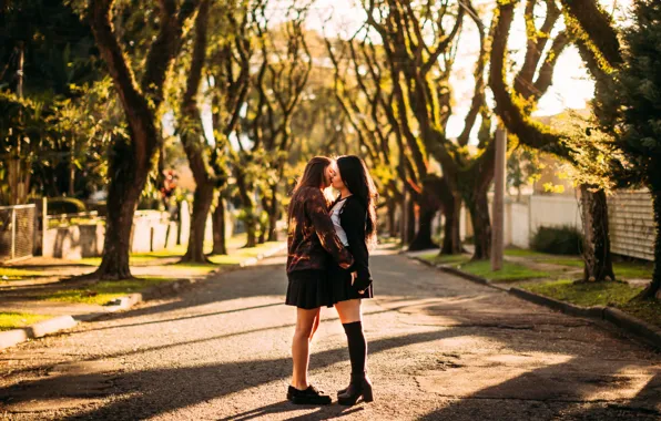 Girls, mood, street, date